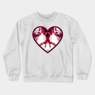 Red/White Paint Pour Heart Crewneck Sweatshirt